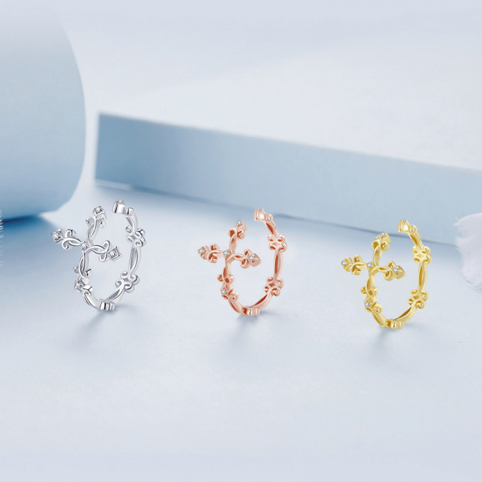 Inel argint reglabil cruce [11]