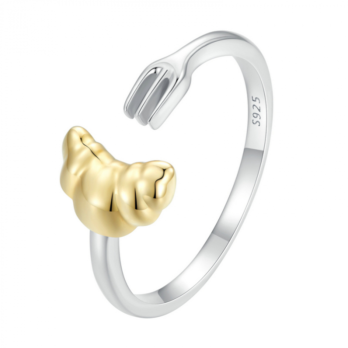 Inel argint reglabil cu croissant [9]