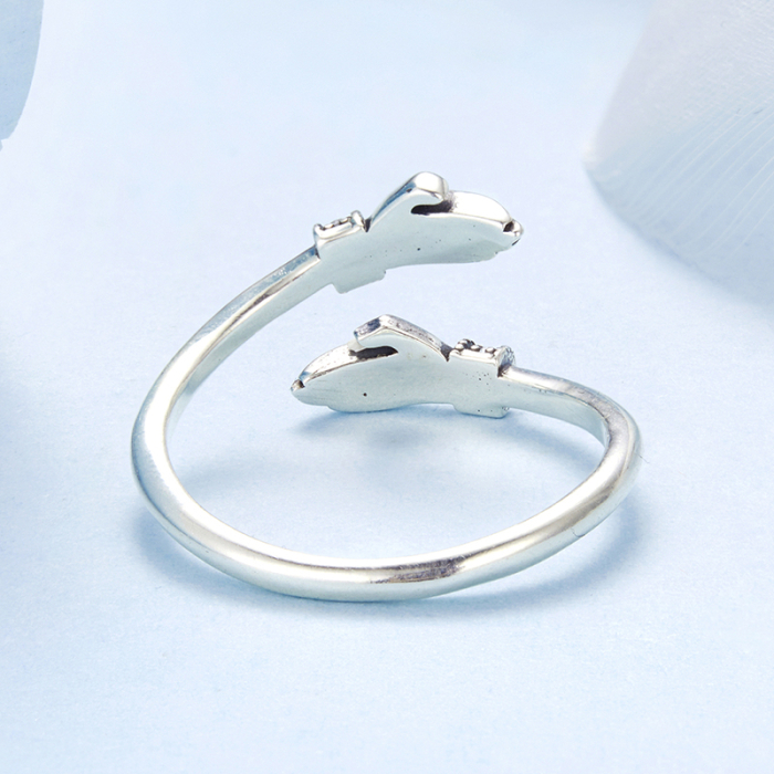 Inel argint reglabil Imbratisare [9]