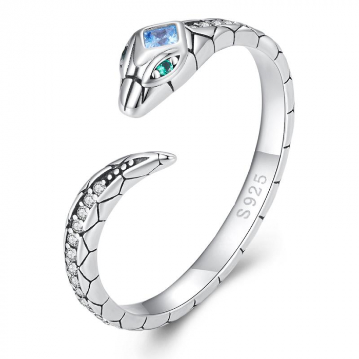 Inel argint reglabil in forma de sarpe [5]