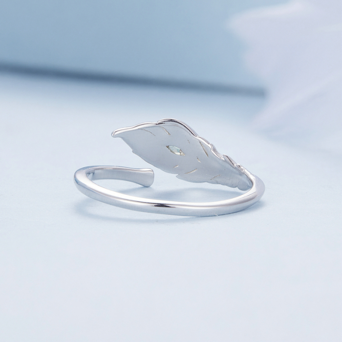 Inel argint reglabil pana de paun [6]