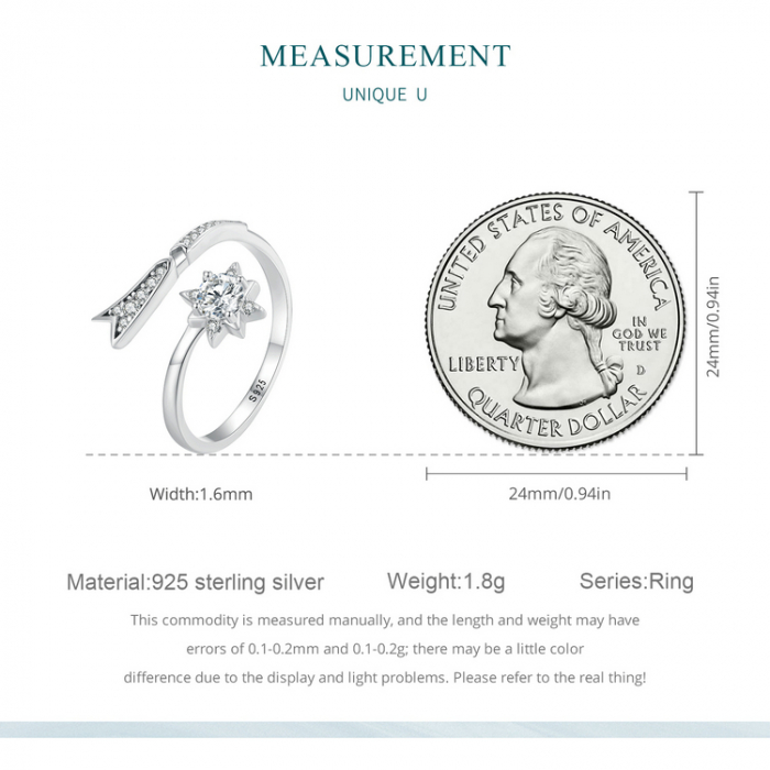 Inel argint reglabil steaua cazatoare [12]