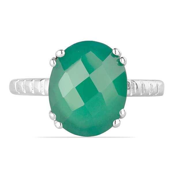 Inel argint Royal, 925, cu agat verde - IVA0005 [2]