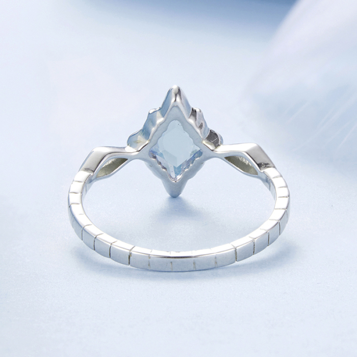 Inel argint sarpe cu cristal albastru [6]