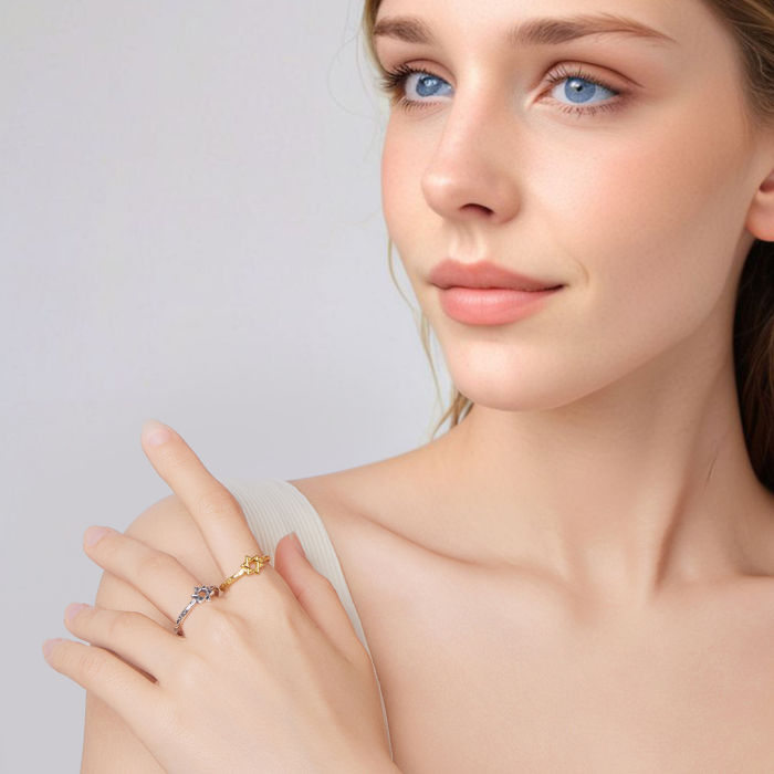 Inel argint Steaua lui David [9]