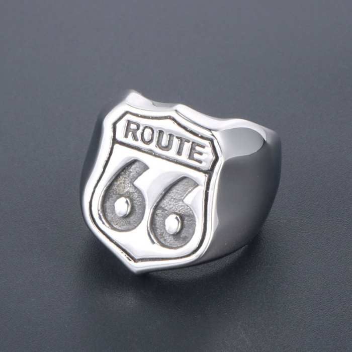 Inel inox biker Route 66 [5]