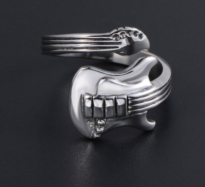 Inel inox cu chitara [2]