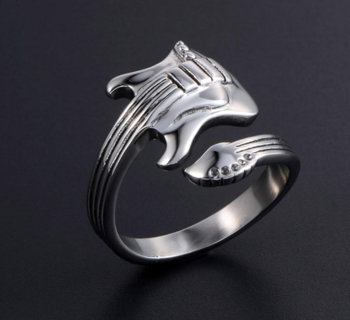 Inel inox cu chitara [3]