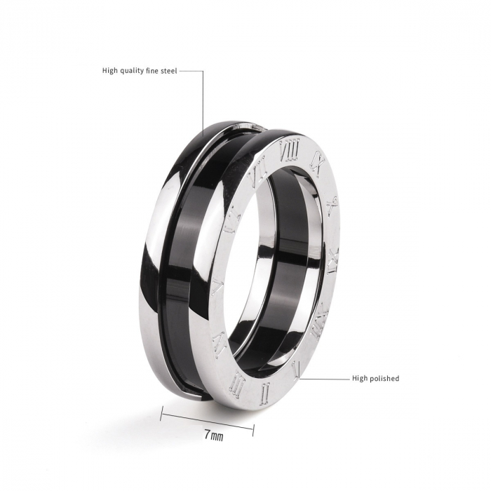 Inel inox cu cifre romane [10]