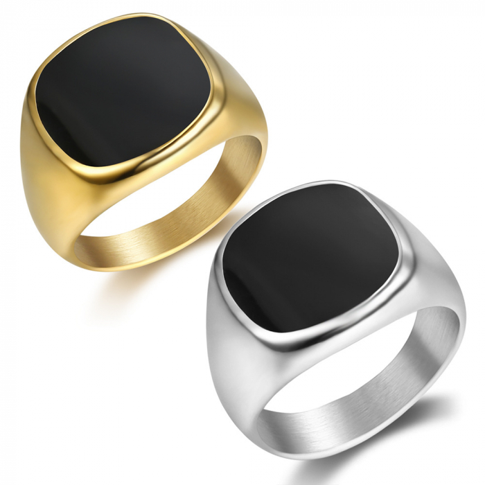 Inel inox rotund cu email [3]