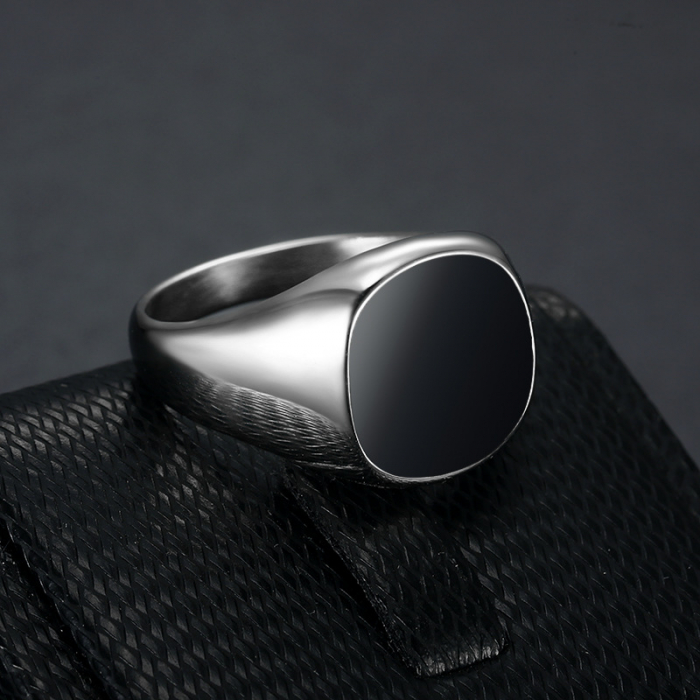 Inel inox rotund cu email [2]