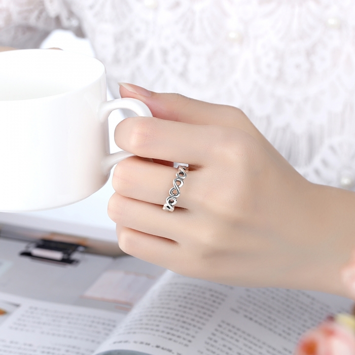 Inel placat cu argint cu simbolul infinit IST0004 [2]