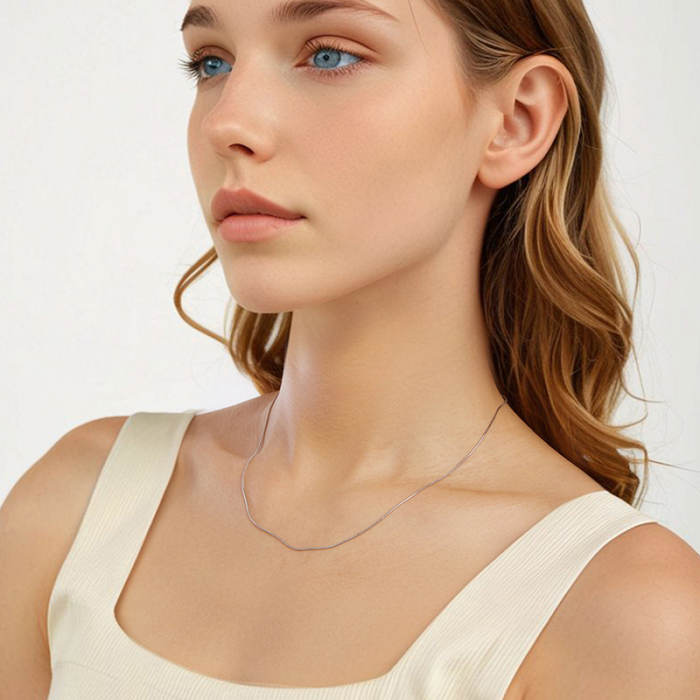 Lant argint sarpe 1 mm ajustabil [7]