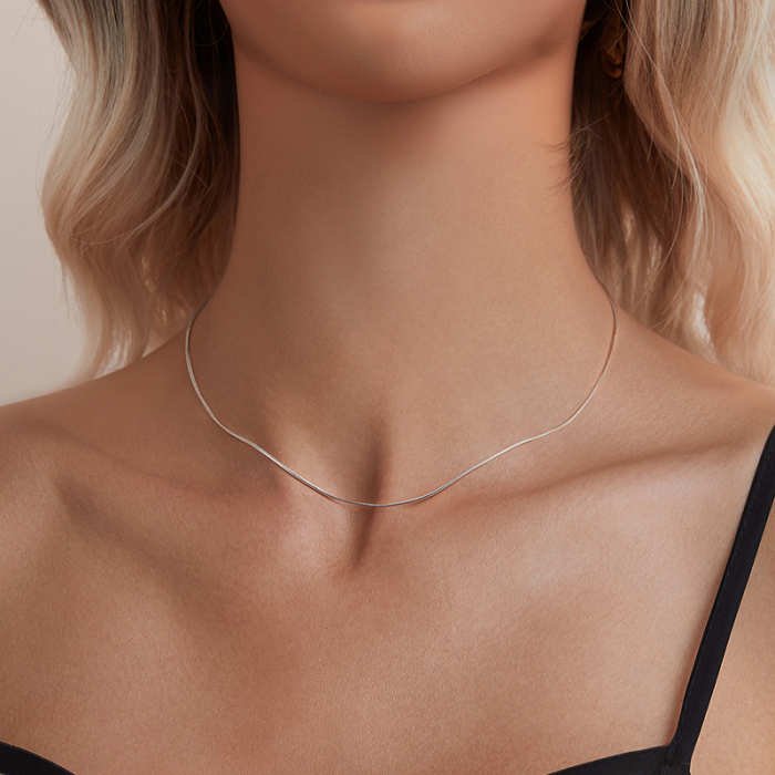 Lant argint sarpe 1 mm ajustabil [5]