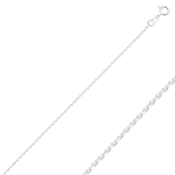 Lant argint 925 Forzentina, Latime: 1,3 mm placat cu rodiu - LTU0023 [2]