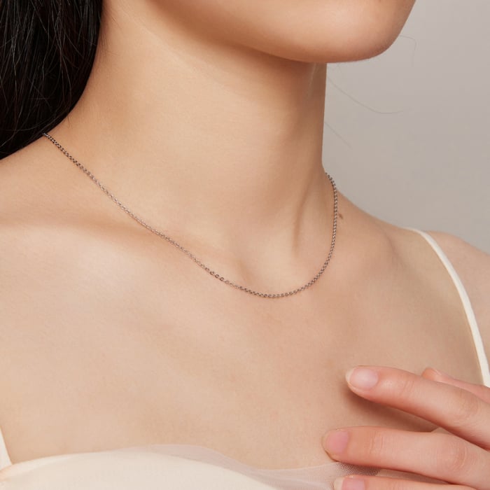 Lant argint ajustabil cu zale [8]