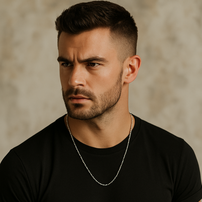 Lant argint cu bilute 2,5 mm, 55 cm [3]