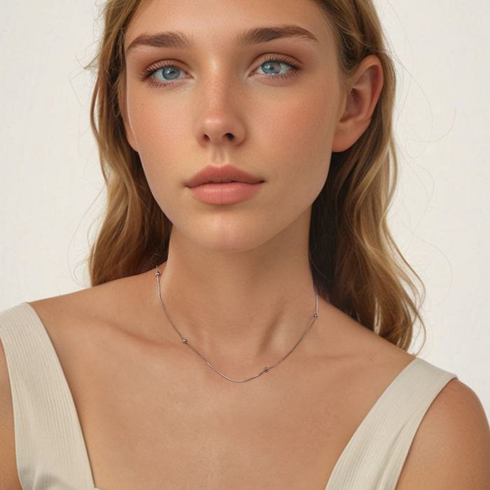 Lant argint cu bilute [5]