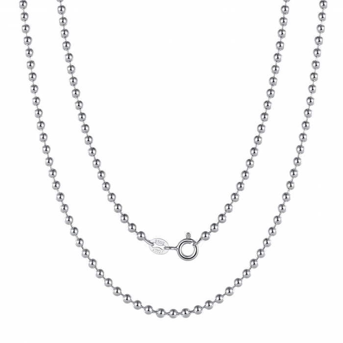 Lant argint cu bilute 3 mm, 55 cm [3]