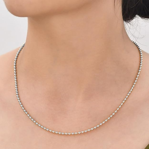 Lant argint cu bilute 3 mm, 55 cm [7]