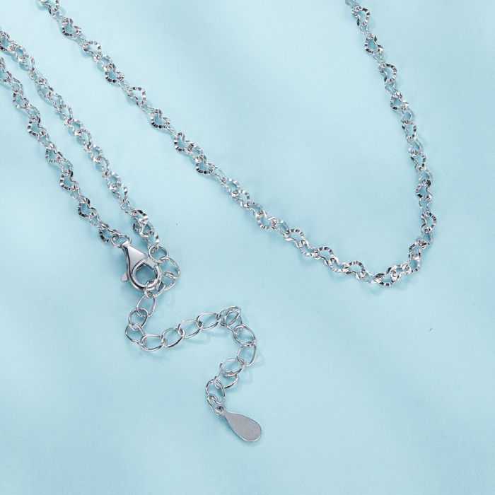 Lant argint cu inimioare [4]