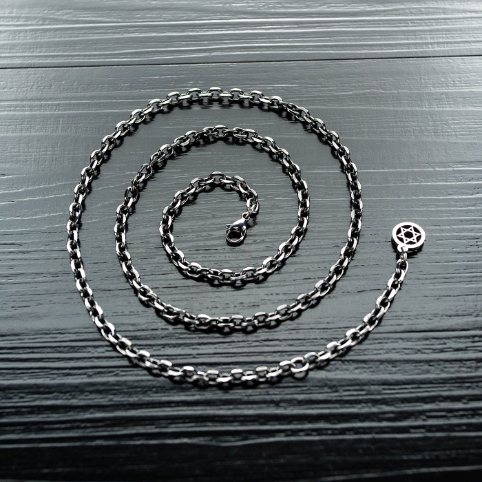 Lant inox argintiu 4,5 mm x 65+5 cm [11]