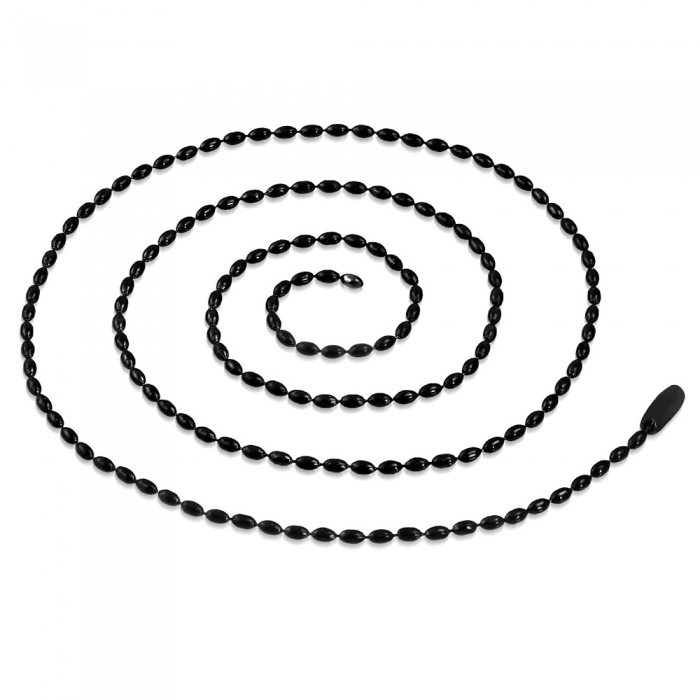 Lant inox army, militar, 2 mm si 60 cm cu bilute ovale [4]