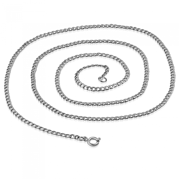 Lant inox cu zale ovale plate 2 mm si 59 cm [2]