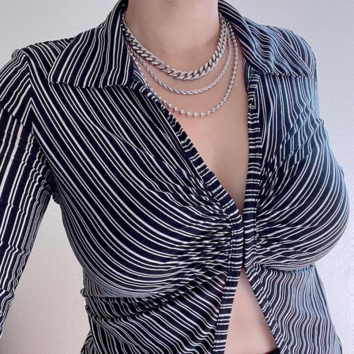 Lant inox militar cu bilute army 60 cm si 4 mm grosime [6]