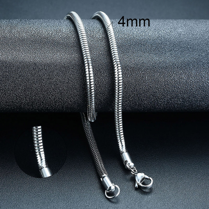Lant inox sarpe 4 mm, 60 cm [2]