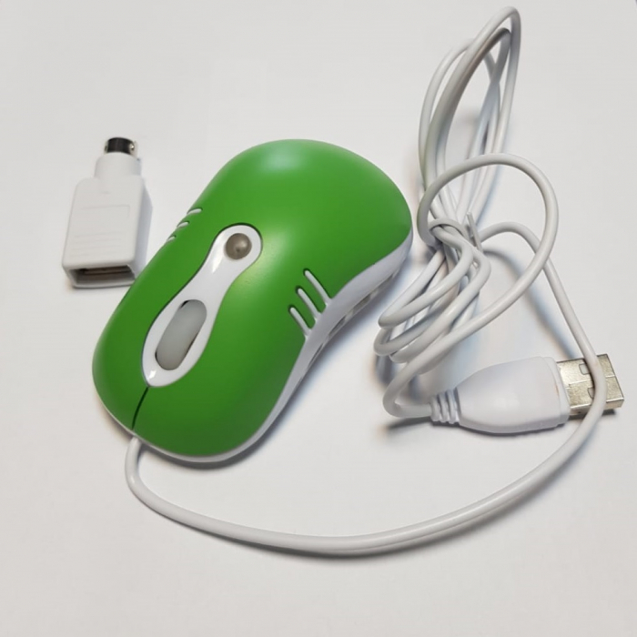 Mouse optic mini VERDE cu mufe USB si PS2 [7]