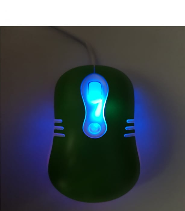 Mouse optic mini VERDE cu mufe USB si PS2 [8]