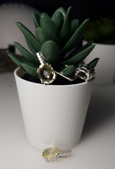 Pandant argint Marie Antoinette, 925, cu topaz galben - PVA0003 [3]