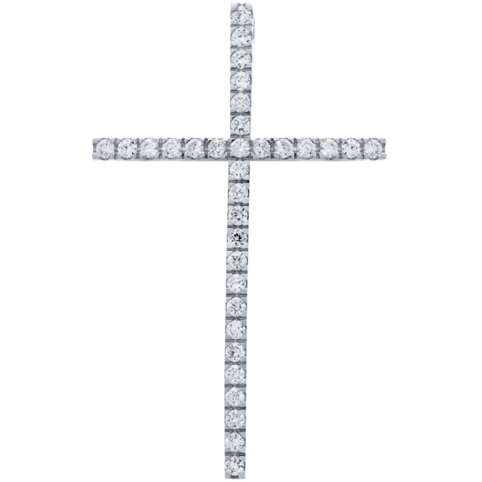 Pandant cruce mare din argint 925 rodiat PSX0621 [2]