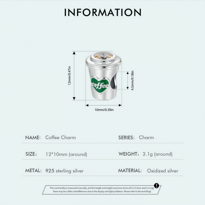 Pandantiv argint Coffee [8]