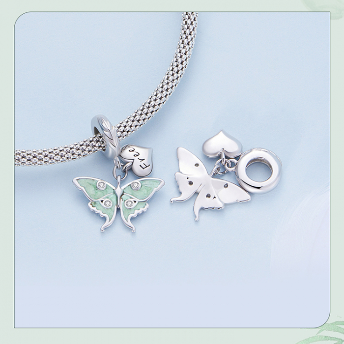 Pandantiv argint cu fluturas si inima [6]