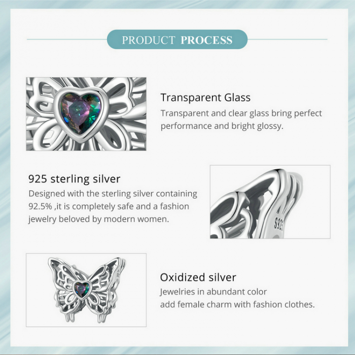 Pandantiv argint cu fluture dansator [10]