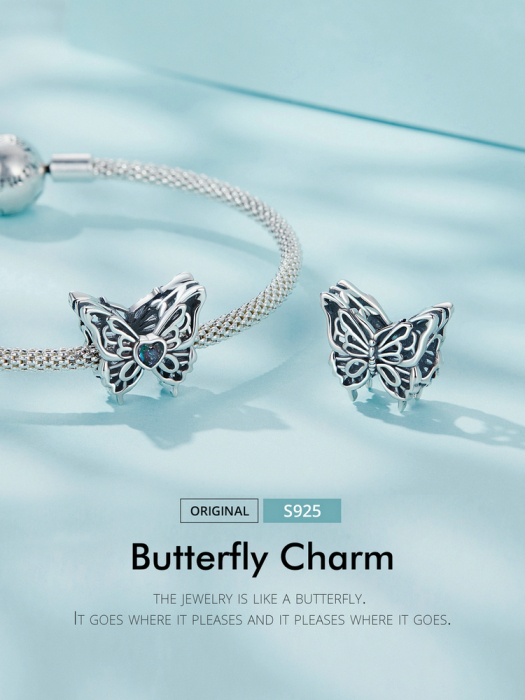 Pandantiv argint cu fluture dansator [12]