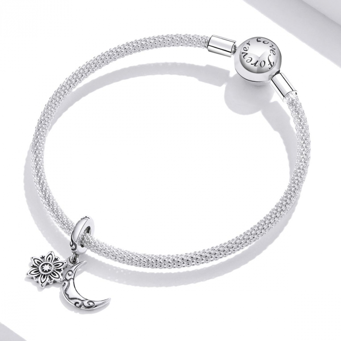 Pandantiv argint cu lotus si luna [4]