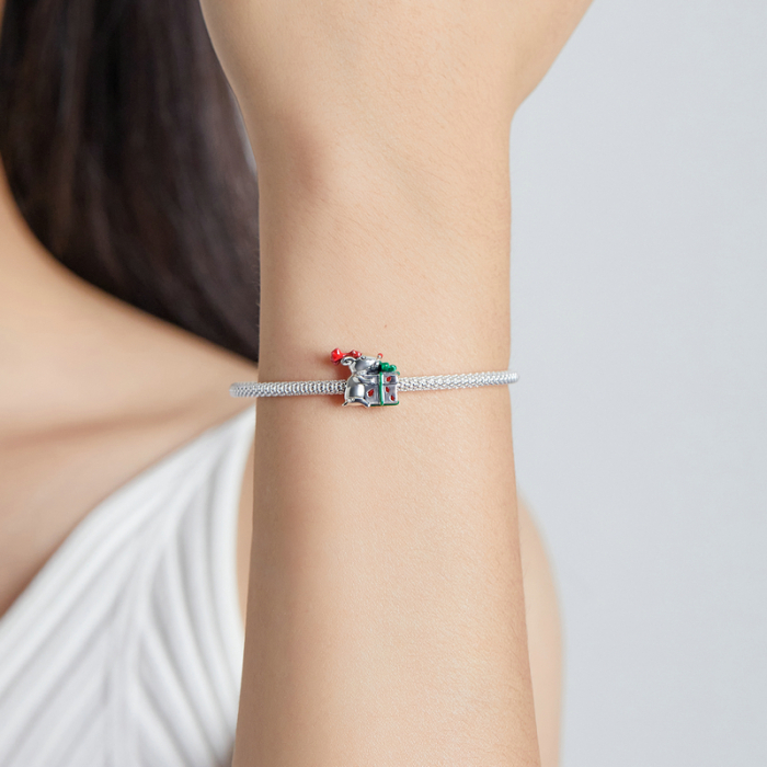 Pandantiv argint cu ren si cadou de craciun [5]