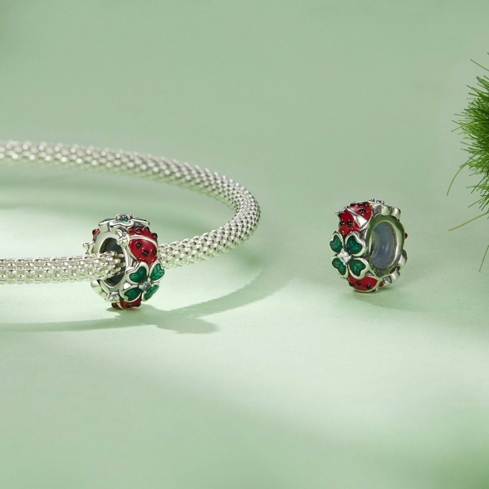 Pandantiv argint cu trifoi cu 4 foi si gargarita [5]