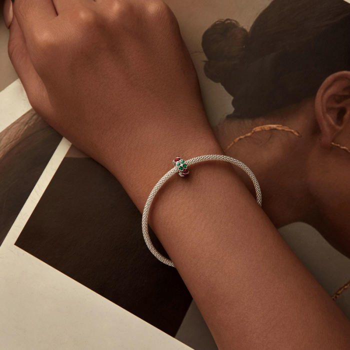 Pandantiv argint cu trifoi cu 4 foi si gargarita [2]