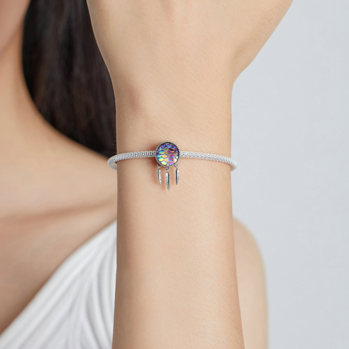 Pandantiv argint Dream Catcher cu solzi [2]