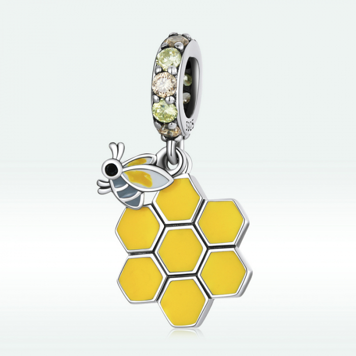 Pandantiv argint fagure si albina [6]