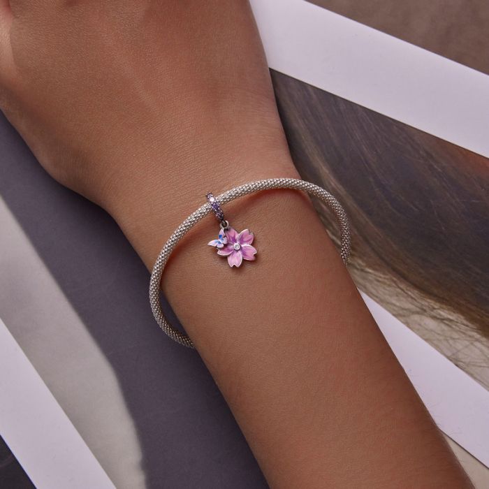 Pandantiv argint floare si fluture [5]