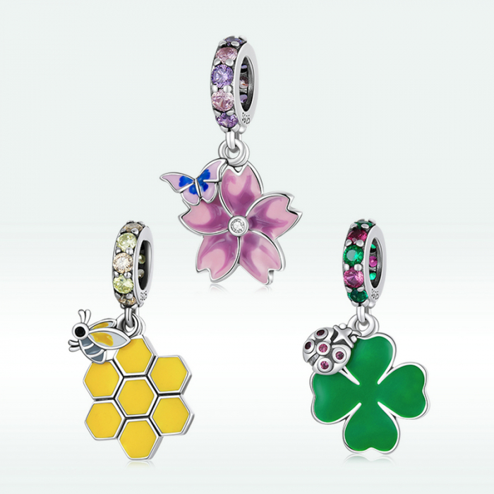 Pandantiv argint floare si fluture [9]