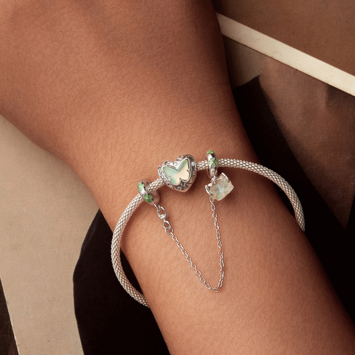 Pandantiv argint Fluturas Verde [5]