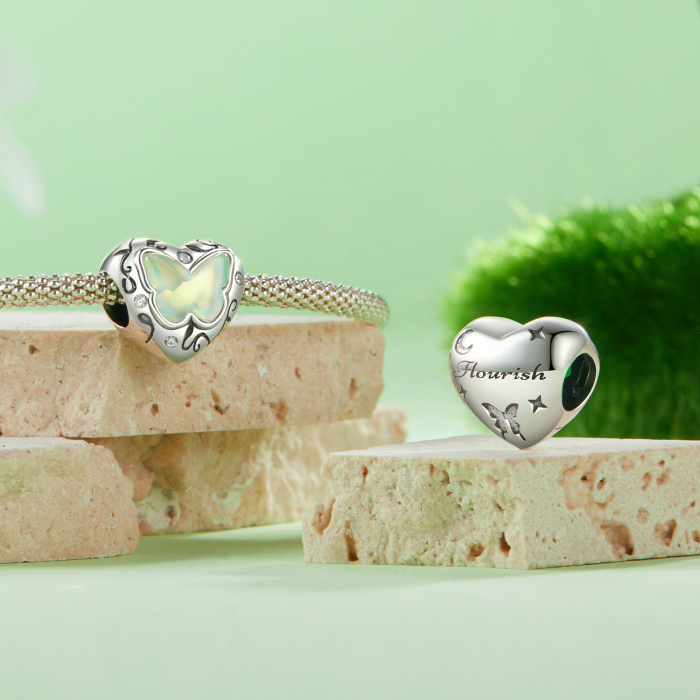 Pandantiv argint Fluturas Verde [6]