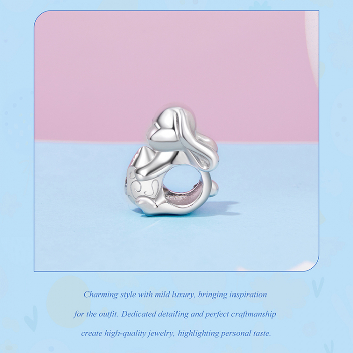 Pandantiv argint iepuras cu ou de Paste [15]