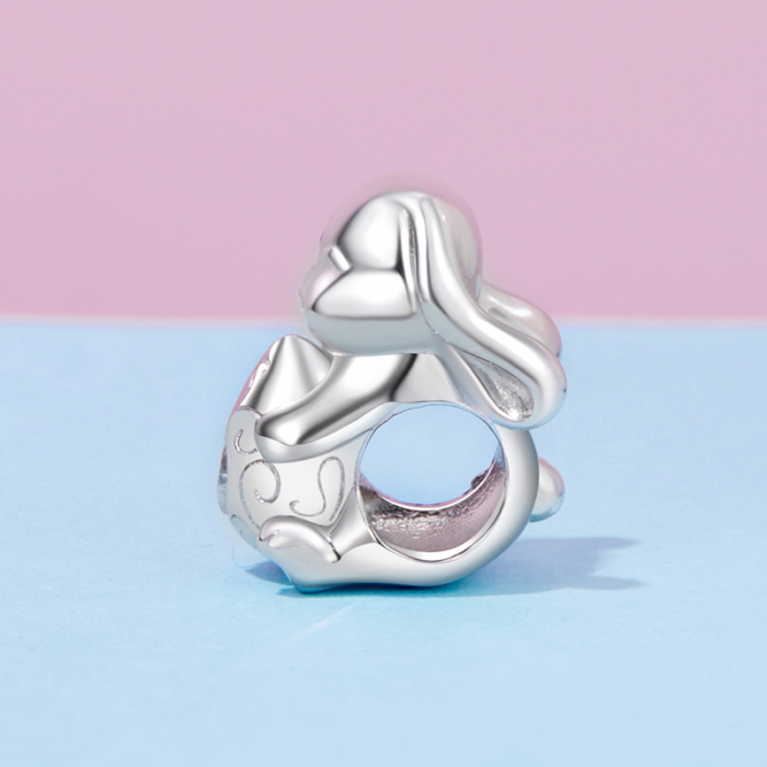 Pandantiv argint iepuras cu ou de Paste [4]